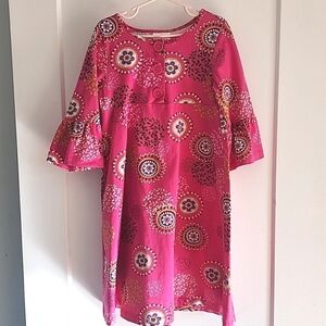 Hanna Andersson pink dress size 6/7  girls